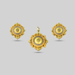 Golden Sunburst Locket Set